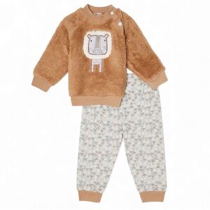 Duck Duck Goose Baby Boys Plush Fleece Outfit Set, 2-Piece 3-6M